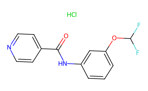 Isonicotinamide, N-(3-difluoromethoxyphenyl)-, hydrochloride 54231-56-0